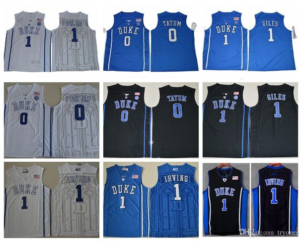 

college wear 2017 duke blue devils college basketball jersey 0 jayson tatum 1 harry giles shirts 1 kyrie irving university stitched jerseys, Black