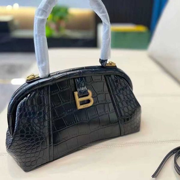 

bags designer fashion balenicagas b's paris clip dumplings clouds shells crocodile pattern women's net red star the same