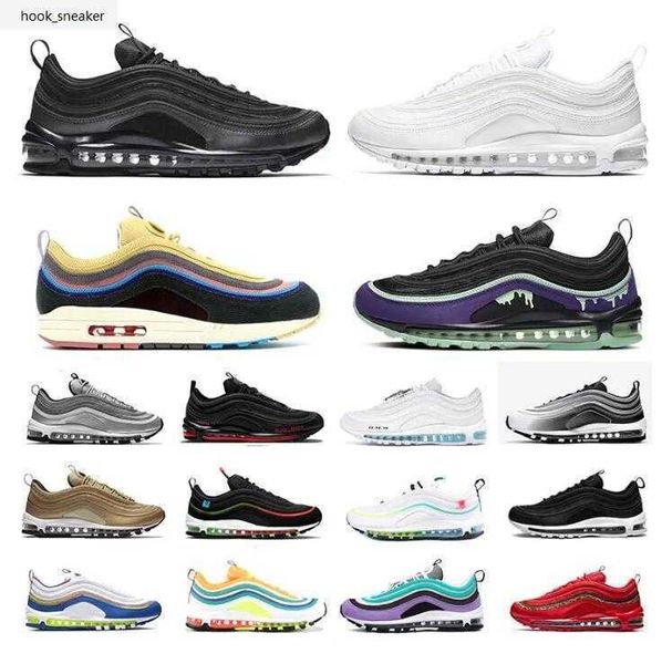 

casual shoes 97s trainers sports sneakers red black triple white reflective bred game royal bullet silver aurora new 97 og classic men women