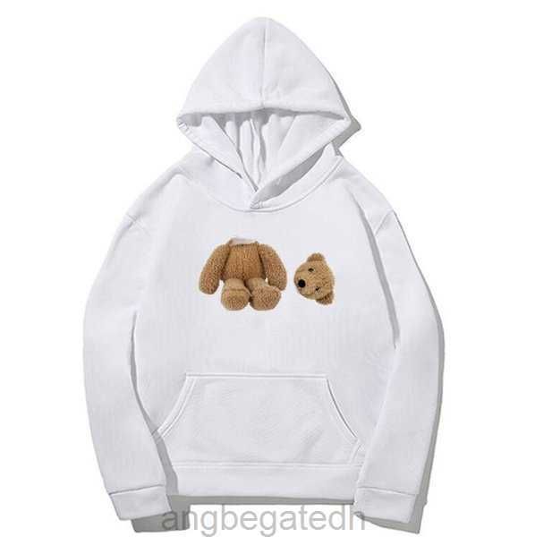 

men's hoodies sweatshirts european and american men's hooded sweatshirts palm decapitated bear print sweater 33, Black
