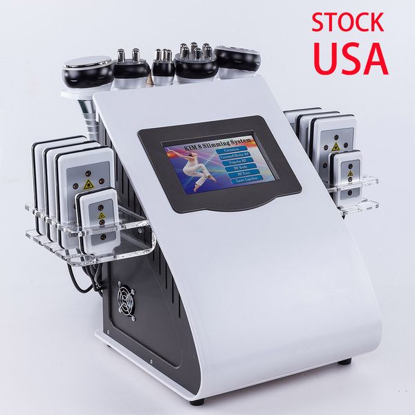 

effective 40k ultrasonic cavitation slimming machine lipo laser 8 pads vacuum rf body sculpting skin care salon spa machine