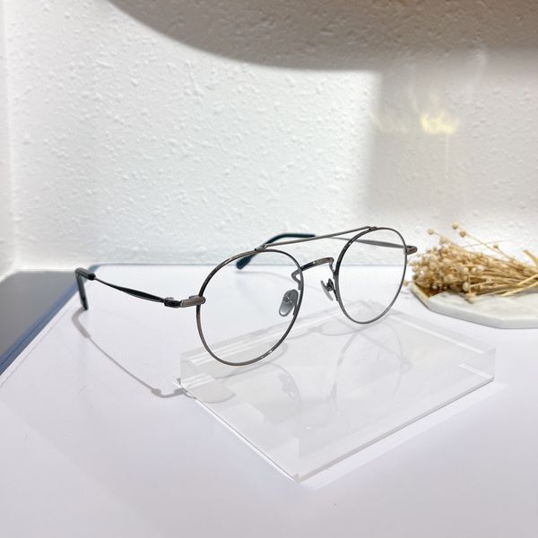 

optical eyeglasses for men women retro 9101 style anti-blue square titanium half frame glasses light lens with box, White;black