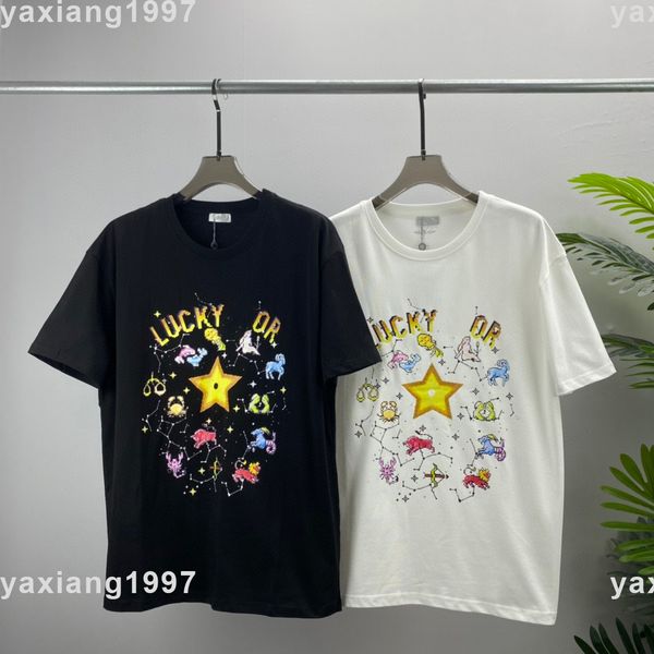 

2022ss spring and summer new sweatshirts high grade cotton printing shirt short pants sleeve round neck panel t-shirt size s-m-l-xl--xxxl, Black;brown