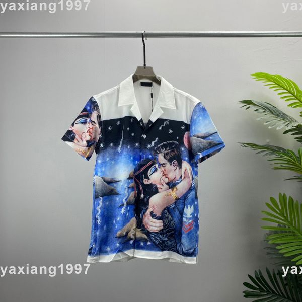 

2022ss spring and summer new sweatshirts high grade cotton printing shirt short pants sleeve round neck panel t-shirt size s-m-l-xl--xxxl, Black;brown