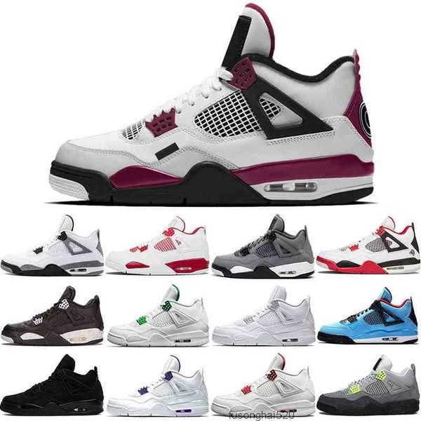 

2022 new classic original 4s basketball shoes 4 men black cat university red neon court purple bred alternate motorsport orange metallic jor