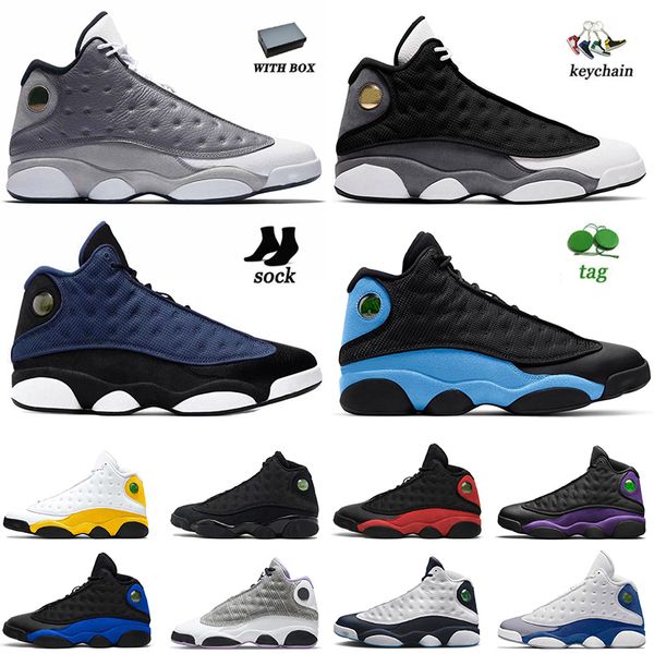 

13s basketball shoes black flint jumpman 13 houndstooth blackcat brave blue unc hyper royal court purple bred women mens sports trainers sne