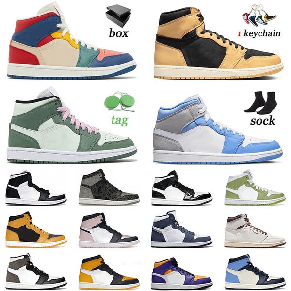 

2023 arrival men basketball shoes 1 1s se multi-color visionaire bubble gum atomic orange twist jumpman heirloom lakers sneakers trainers