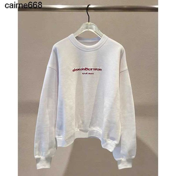 

designer women's hoodies sweatshirts alexanders autumn new letter foaming print wangs round neck pullover loose casual sweatshirt, Black