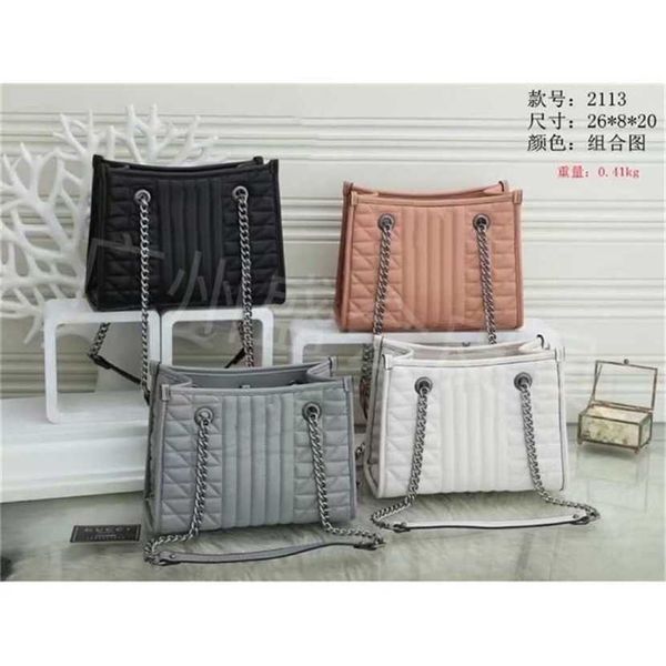 

60% off 2023 designer bag chain tote three-dimensional soft side square zipper hidden small double women's