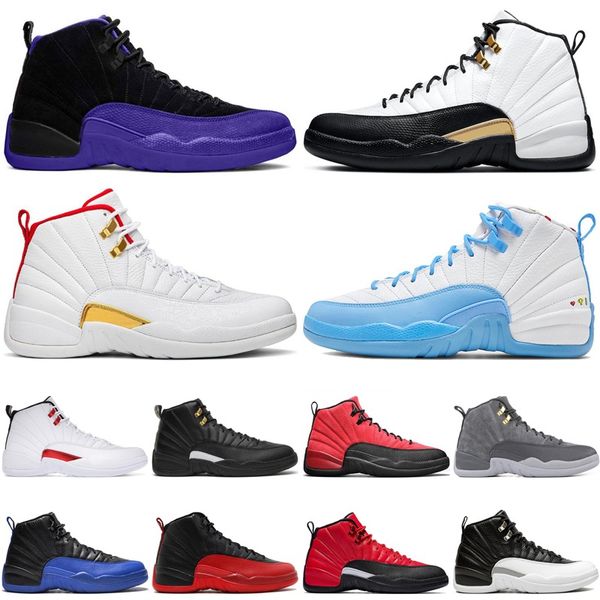

mens trainers basketball shoes 12 black taxi 12s royalty twist utility reverse flu game winter hyper royal sport sneaker trainer 40-47