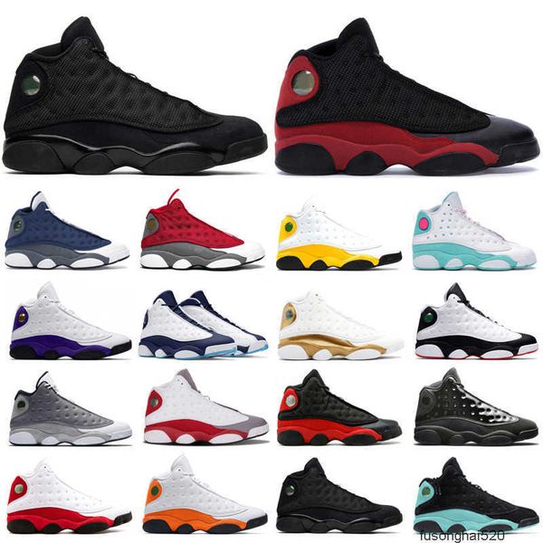 

2022 13s university gold basketball shoes jumpman 13 dark powder blue red flint hyper royal bred lakers rivals mens jordens jordon, Black