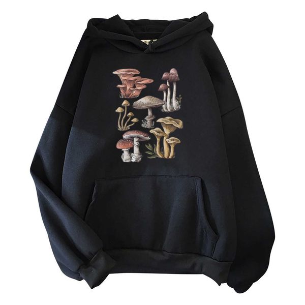 

hoodies 2021 winter women sweatshirt oversized casual printed long sleeve pulloves streetwear vintage sweat femme cotton, Black