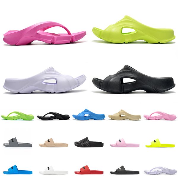 

fashion women mens outdoor slippers platform designer slides beach shoes flip flops scuffs slides triple black red pink flat sandals
