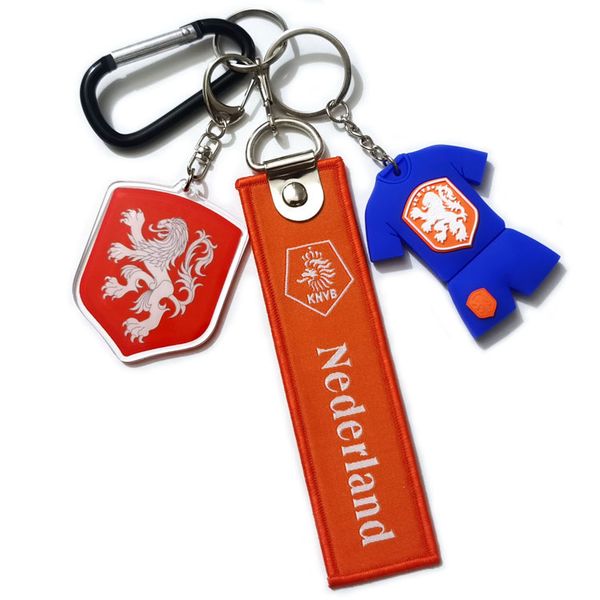 

keychain sport football team italy france spain brazil portugal argentina netherlands national jersey acrylic woven pvc car key chain orname, Silver