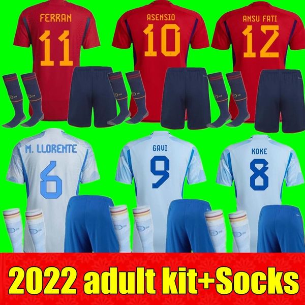 

2022 spain soccer jerseys pedri espana morata ferran world koke gavi cup azpilicueta ramos football shirts 22 23 men kits llorente ansu fati, Black