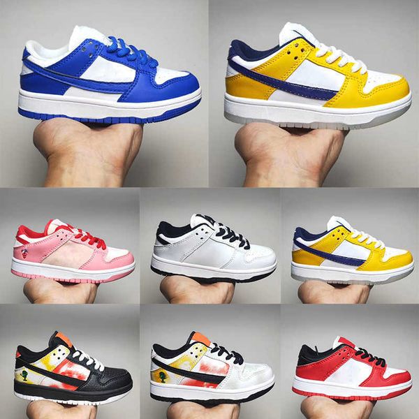 

kid shoe toddlers sb dunkly low chicago varsity red black game royal laser orange raygun tie-dye little children skateboarding shoes
