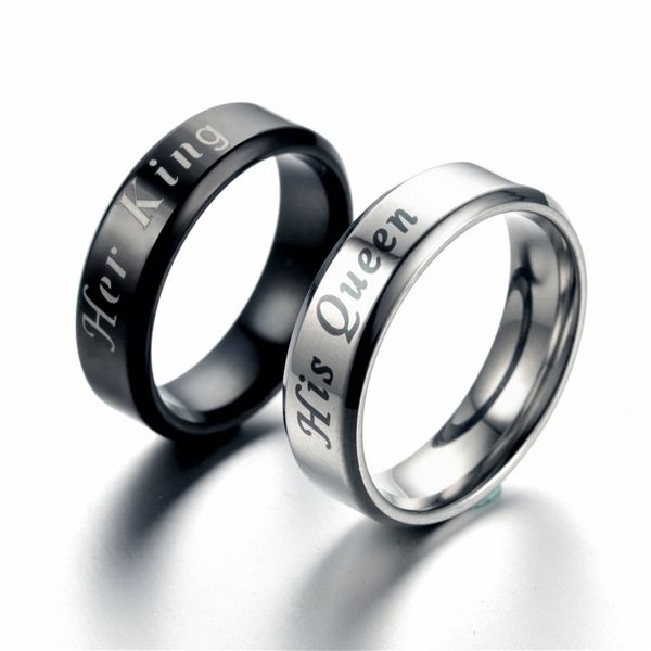 

6mm couples ring titanium steel band designer gold plated diamond rings mens luxury engagement for women earings wedding nail earing men hoo, Silver