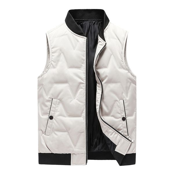 

men's down parkas youth trend leisure stand collar sports down vest korean version winter men's warm fashion shoulder sleeveless j, Black