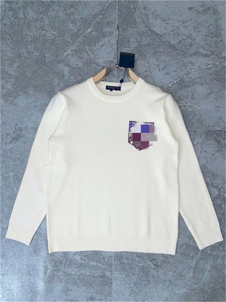 

22ss designer sweater h embroidery hoodie men wool sweaters casual sweatshirt pullover jacket 004, Black