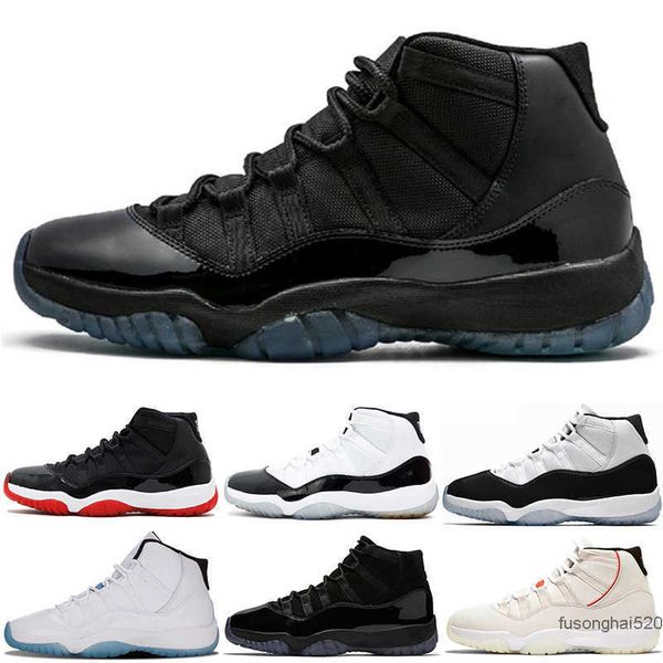 

2022 2021 original 11s basketball shoes men 11 25th anniversary gamma blue bred high concord 23 45 prom night platinum tint space jam gym jo, Black