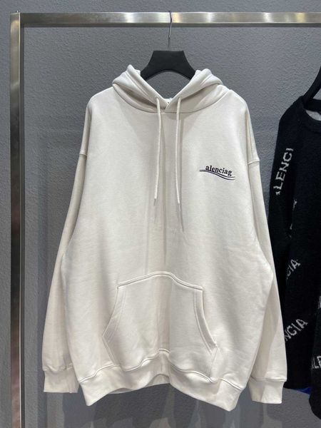 

the correct version of b family cola waves embroidered fleece hoodie paris new ins net red coat the same style, Black