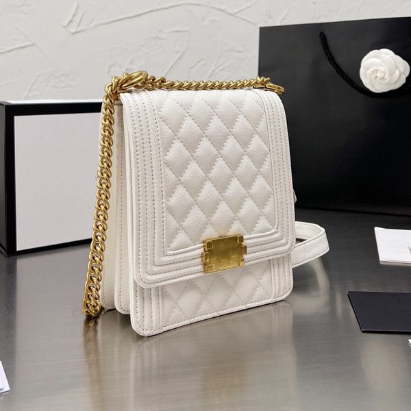 

classic vertical edition boy flap shoulder bags france brand fashion caviar leather quilted matelasse handbags gold metal chain crossbody ba