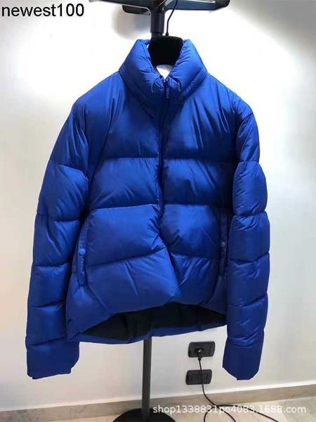 

designer women's down parkas winter balencaigass new style stand collar thickened bread down jacket blue men women, Black