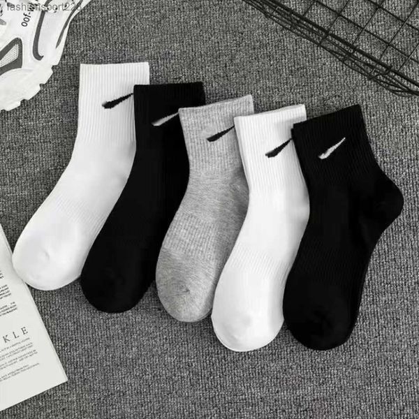 

designer socks fashion brand black white grey men women sports boat medium stockings hook cotton socks, White;pink