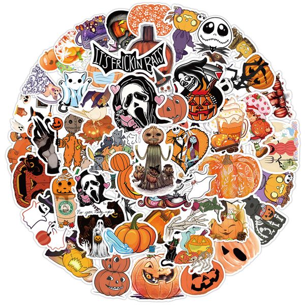 

50pcs halloween ghost cute sticker for lapwater bottles