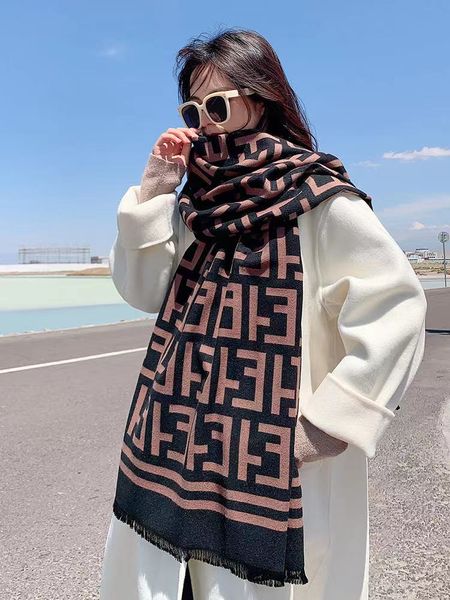 

winter soft scarf designer scarfs men women luxury mens cashmere wool silk scarves designers head f letter scarf womens, Blue;gray