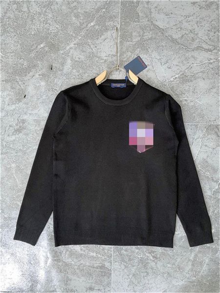 

22ss designer sweater h embroidery hoodie men wool sweaters casual sweatshirt pullover jacket 006, Black