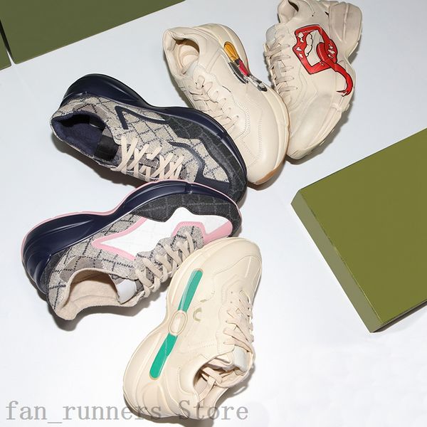 

designer sneakers casual shoes sneaker runner trainers platform shoes lady luxurys chaussures multicolor men women daddy size 35-44, Black