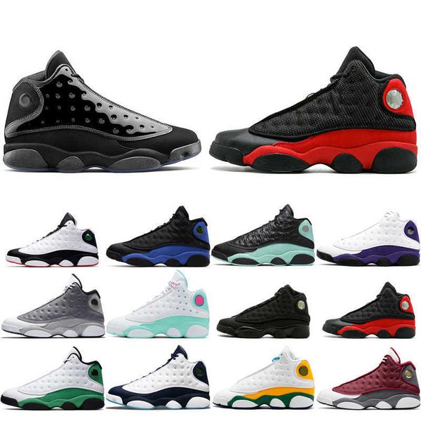 

13s man basketball shoes atmosphere grey aurora green black cat bred court purple flint he got game hyper royal lucky playground colors
