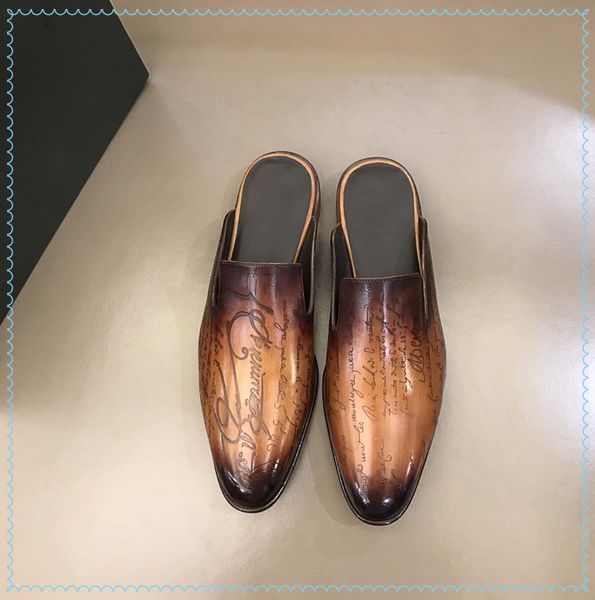 

2022 luxury designer sneakers shoes ss luxury slippers qualtiy comfortable brand men's high-end men wear half are size38-45 yjz, Black