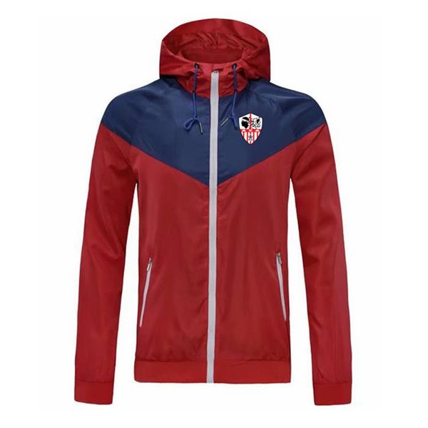 

ajaccio men's football training jacket hooded wind resistant jacket fashion trend windbreaker zipper football autumn jacket262s, Black;brown