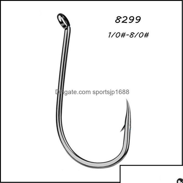 

fishing hooks sports outdoors 200pcs/lot 8 sizes 1/0-8/0 8299 ocs hook high carbon steel barbed fishhooks dh xjfshop oteba