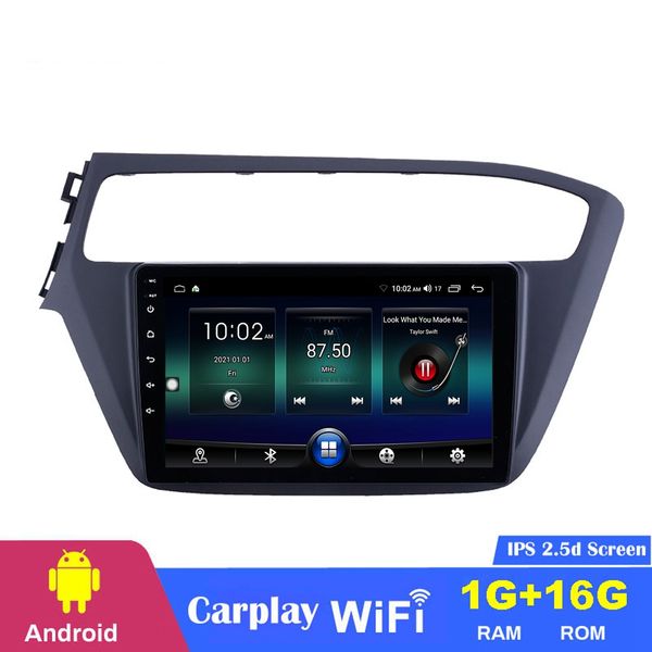 

car dvd navigation 9 inch android player for hyundai i20 lhd 2018-2019 central multimedia stereo gps system with wifi