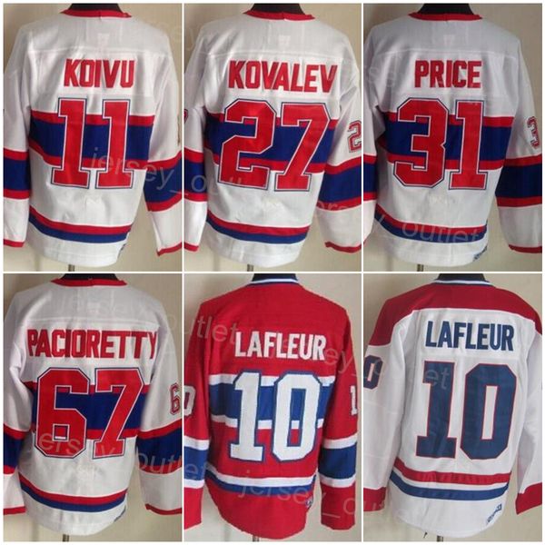 

men retro hockey 10 guy lafleur jersey vintage classic 11 brendan gallagher 27 alex kovalev 31 carey price 67 max pacioretty 76 pk subban re, Black;red