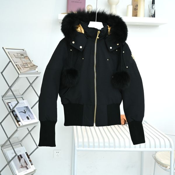 

men's down parkas jackets women's designer jacket moose down long sleeve winter warm nylon waterproof fleece filling coat windbrea, Black;brown