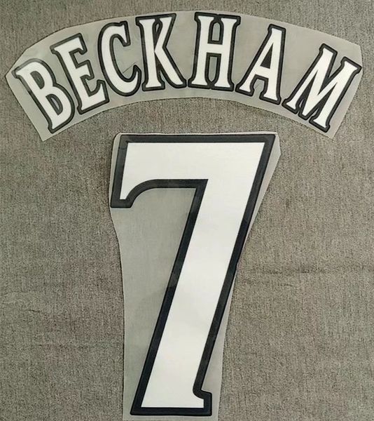 

old collectable soccer velvet name and number nameset retro vintage font beckham solskjaer giggs cantona keane flocking classic name velure