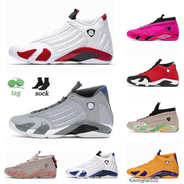 

2022 arrival basketball shoes 14 14s xiv candy cane hyper pink thunder desert sand mens women gym blue royal outdoor snea jordens jordon, Black