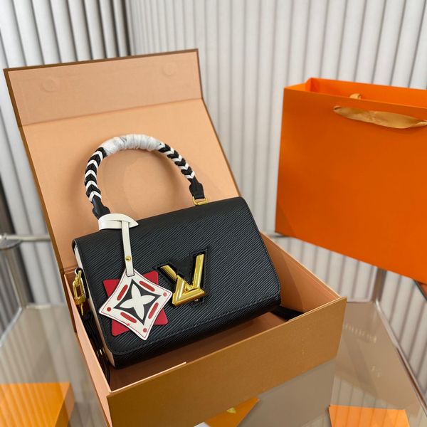 

evening bags designer twist denim shoulder bags women leather classic adjustable chain handbag diagonal span elegant shoulder back spherical