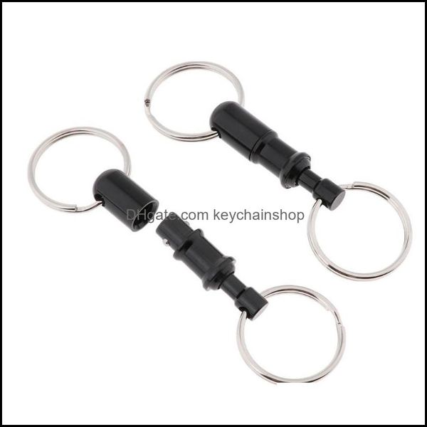 

keychains keychains 2pcs detachable keychain pl apart quick release removable key rings drop delivery 2021 fashion access keychainshop dhszw, Silver