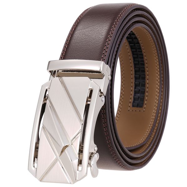 

leather men belt new arrival brown automatic buckle male strap cowhide male belts, Black;brown