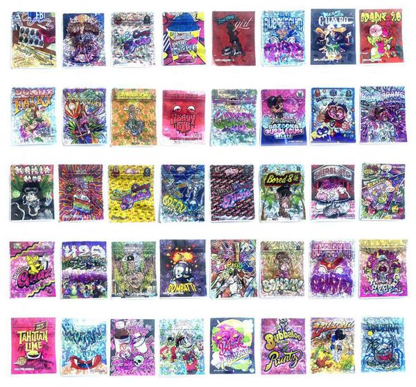 

gumbo food packing bags mochi jungle julce gummy 3.5g laser packaging bag mylar