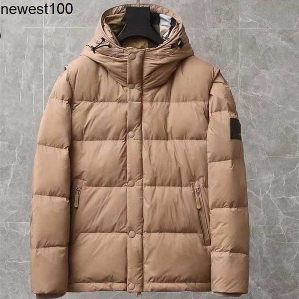 

designer women's down parkas balencaigass winter new style men's hooded simple thickened detachable down vest, Black