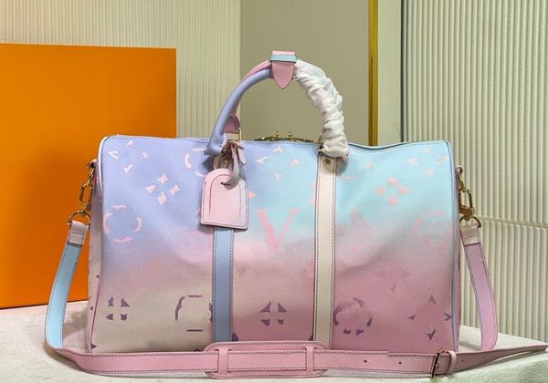 

designer speedy monograms travel bag shoulder duffle bags women men handbag genuine leather large capacity luggage pocket crossbody satchels