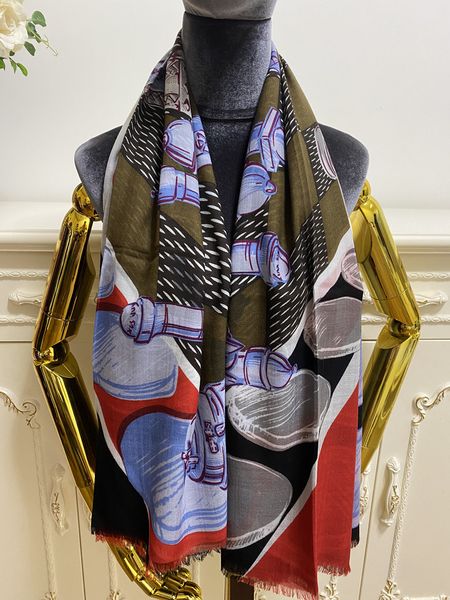 

women square scarf shawl 100% cashmere material thin and soft pint pattern size 130cm- 130cm, Blue;gray