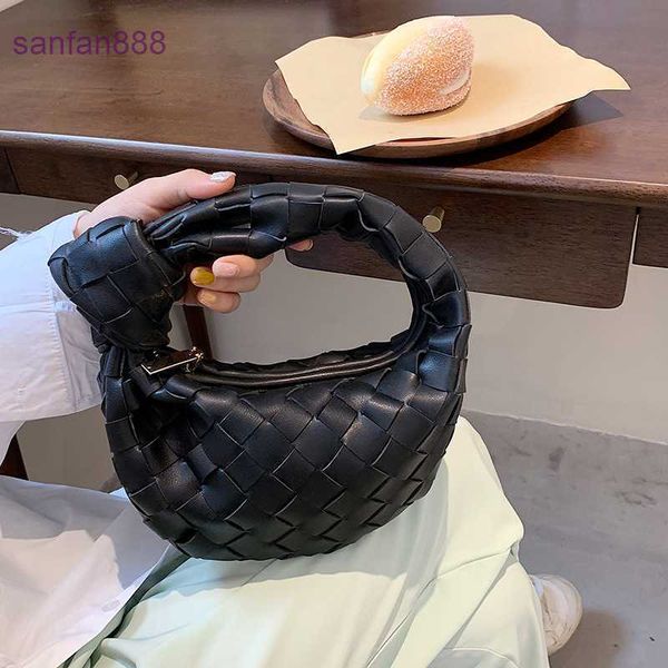 

bottegas bag venetas jodie woven handbag female 2022 new cloud french small ox horn net red fashion underarm s4mi