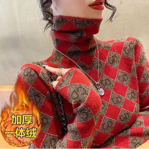 

women's sweaters for luxury fashion thickened warmth turtleneck loose new dress pullovers sweater, White;black